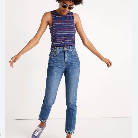 Madewell The High-Rise Slim Boyjean Size 31T - Picture 1 of 6